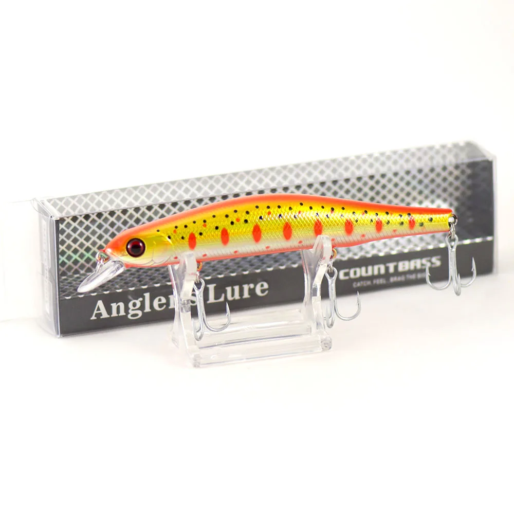 Countbass Slow Sinking Magnet Weight Minnow 110mm 4-21/64" 17.6g 5/8 oz. Dive 1.2m 4' Hardbait Fishing Lure