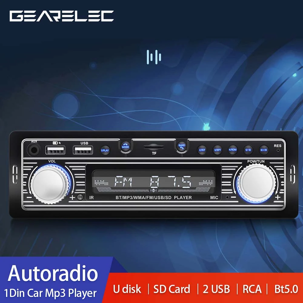1 Din Car Radio Stereo Player Digital Bluetooth Video Mp3 Player Fm Radio Stereo Audio Iso Usb