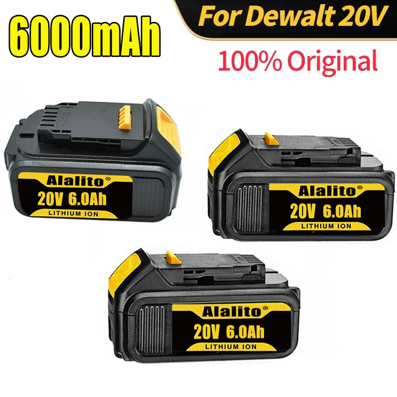 

1-3piece 20V 6.0Ah 8.0Ah 12.0Ah DCB200 18650 Replacement Li-ion Battery for DeWalt MAX DCB205 DCB201 DCB203 Power Tool Batteries