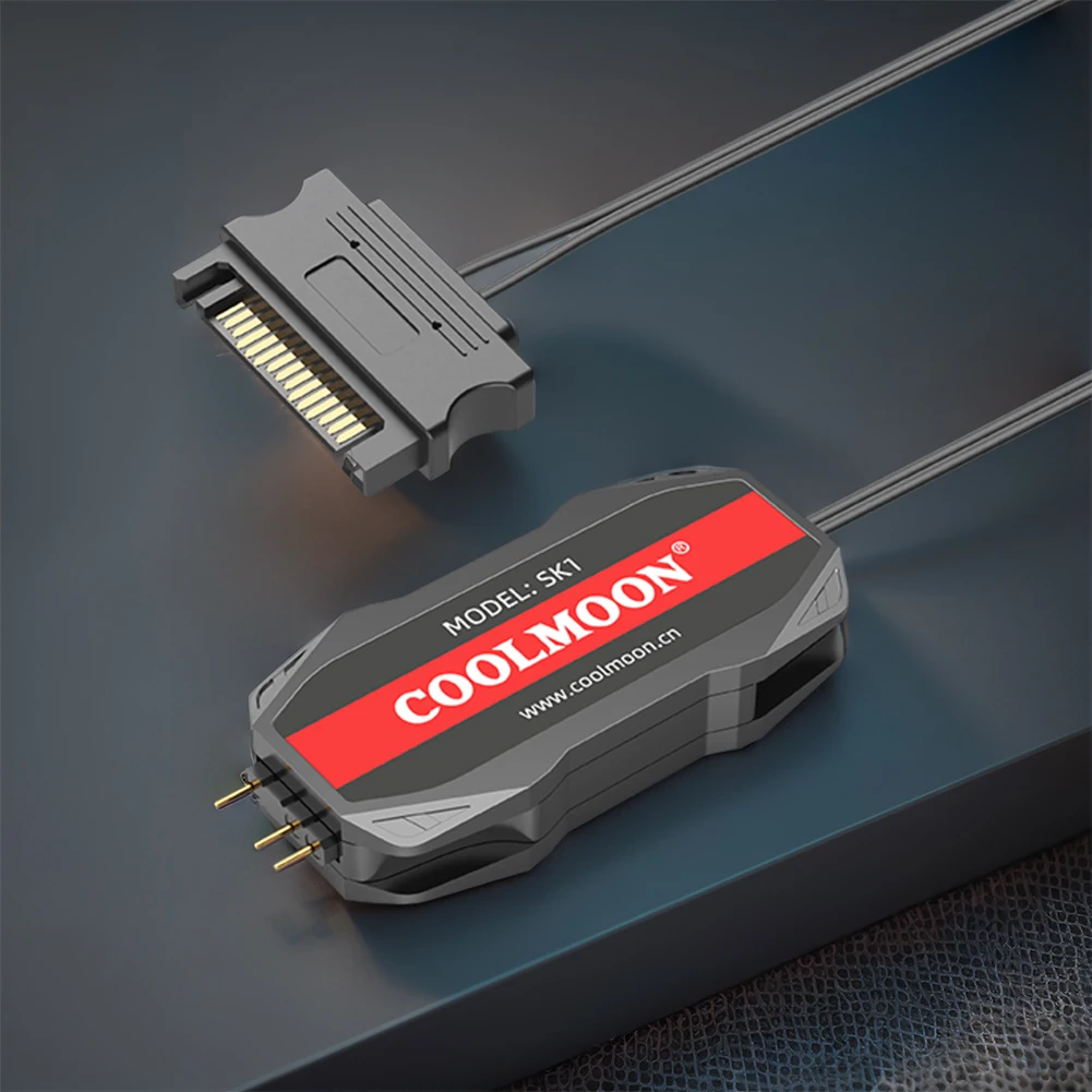 ARGB Mini Controller HUB Adapter 5V 3 Pin 3Pin To SATA 1 To 4 Sync Motherboard Cable Extension Line for PC Fan Light Strip