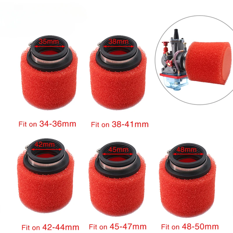 

Motorcycle Carburetor Foam Air Filter 35 38 42 45 48mm Sponge Cleaner Moped Scooter Dirt Pit Bike Kayo BSE GY6 DIO For Honda Dio