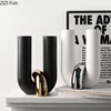 Creative U-shaped Ceramic Vase Flower Pots Desk Decoration Flowers Arrangement Porcelain Floral Vases Room Aesthetic Decor 4