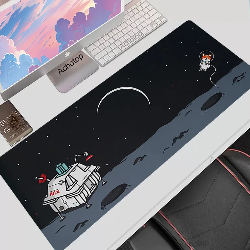 

Large Mousepad Cute Astronaut Mousepad 900x400 Space Keyboard Mat Desk Rug Design Office Pc Desk Mats Company Mouse Pad For Gift