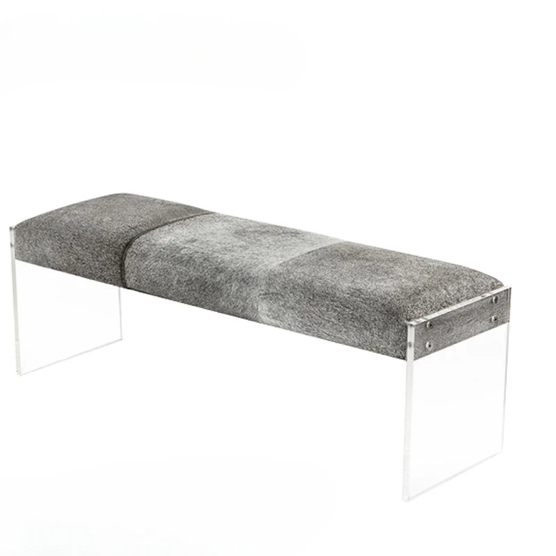 

Acrylic cloakroom stool bench home changing stool clothing store fitting stool B&B square bench