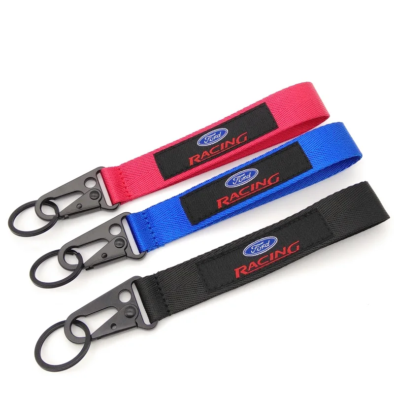 2022 Fashion Car Key Chain For FORD Badge Mouth Eagle Embroidery Nylon Buckle Men Women Pendant 4S Shop Activity Small Gift |