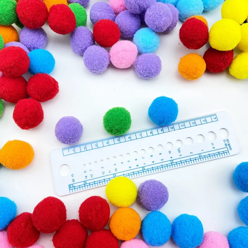 Mini Fluffy Soft Pom Poms 8/10/15/20/25/30mm Pompoms Ball Handmade Kids Toys Wedding Christmas Decor DIY Sewing Craft Supplies