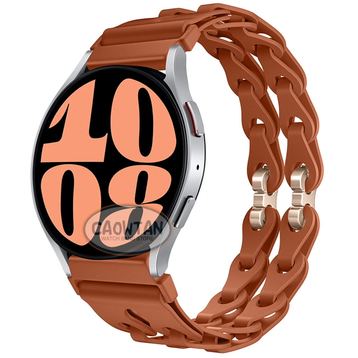 Stylish Silicone Chain Strap for Smartwatches - Multiple Sizes Available