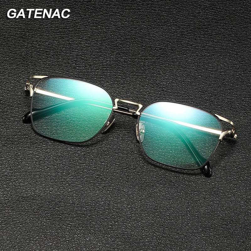 Gatenac Square Titanium Eyeglasses – FuzWeb