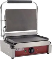 Commercial Electric Panini Sandwich Grill with Smooth Plates, 14" x 9" Cooking Surface, Commercial Countertop Panini Press, 120V 1