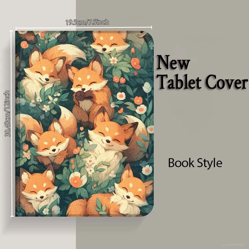 Charming Fox Design Tablet Case with Creative Pattern