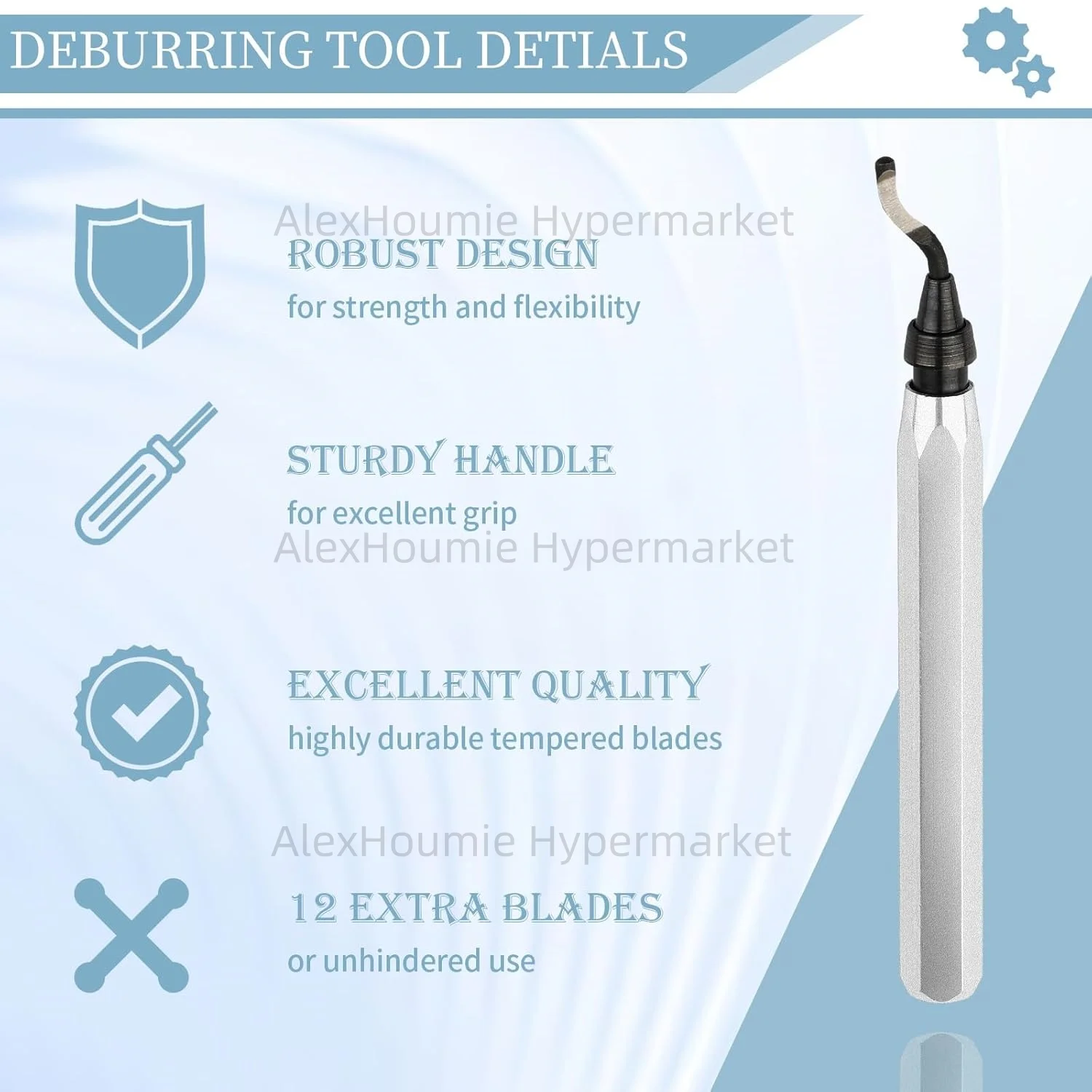 Deburring Remover Deburring Remover Cutting Tool RB1000 Metal Handle BS1010 Rotary Deburr Blade Replacement Resin PVC Plastic 3D Printing