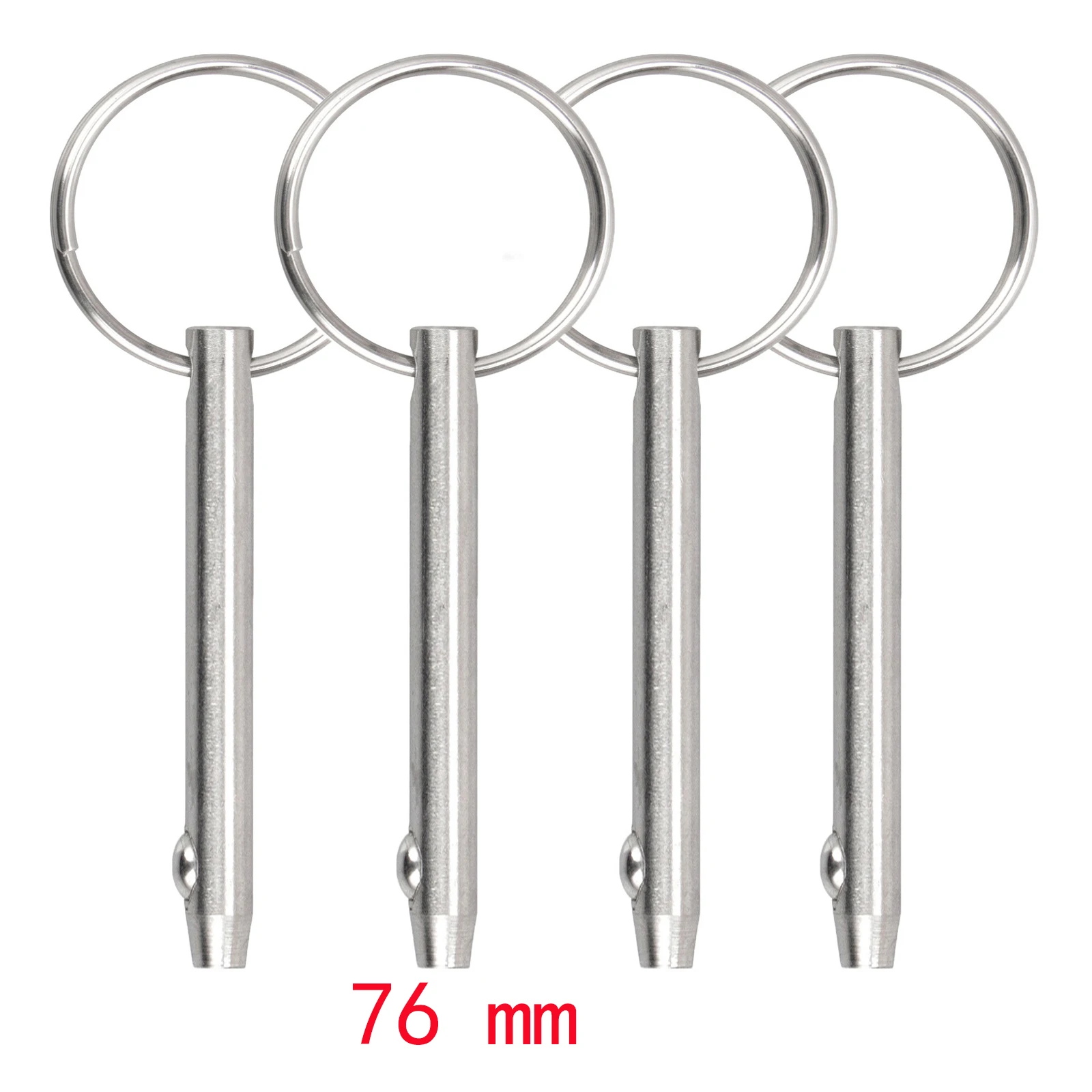 Quick Release Pins Bimini Top Pins, Total Length 3 Inch/76mm, Diameter 0.25 Inch/6.3mm,  316 Stainless Steel ( 4 or 10) quick release pin bimini top pin total length 2 56 inch 65mm diameter 0 25 inch 6 3mm 316 stainless steel 1 pack