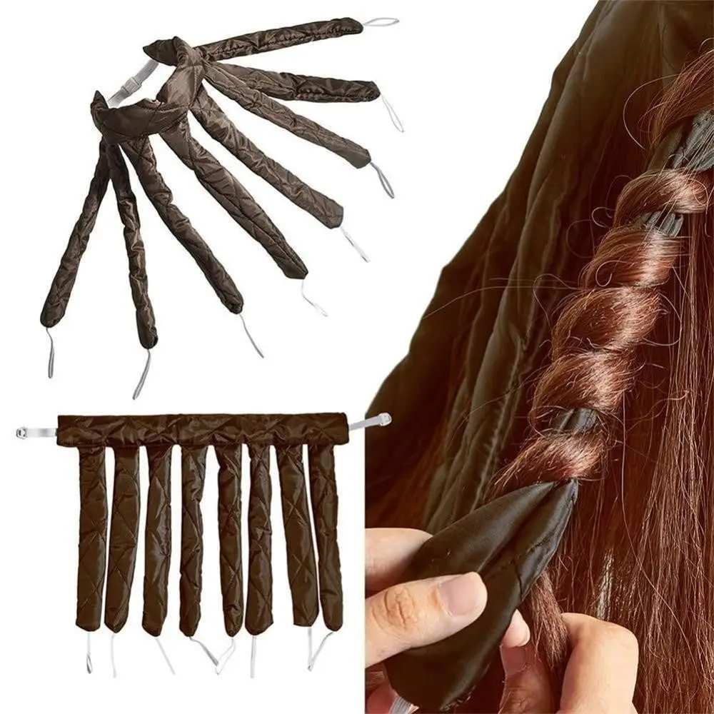 새로운 열 없는 간편 헤어 컬러 DIY 소프트 웨이브 컬링 스틱 문어 컬 실크 리본 간편 헤어 스타일링 도구