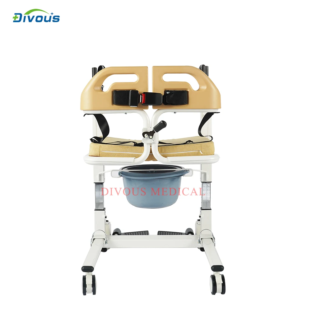 Carbon Steel Elderly Care Bath Chair Toilet Transfer Chair 3