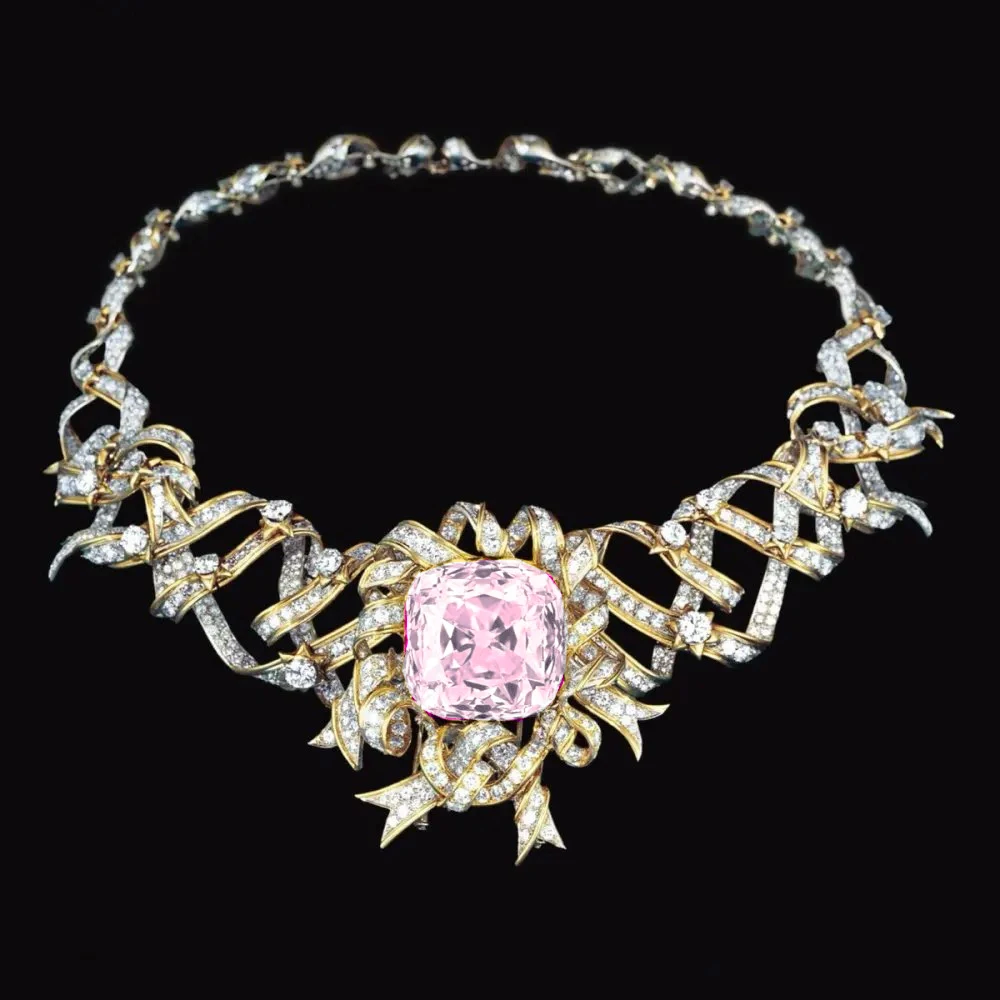 Wong Rain Luxury 925 Sterling Silver 30 * 30 MM High Carbon Diamonds Gemstone Necklace Custom Jewelry
