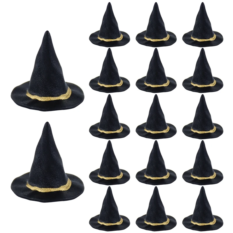 10 stücke Mini Hexen hut Kunststoff Süßigkeiten Halter Topf Halloween Thema Party Dekoration Kinderspiel zeug Puppe Ornament Puppenhaus Miniatur Handwerk