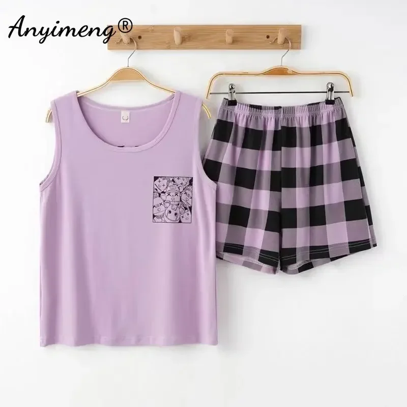 Women Cotton Pajamas Set for Summer