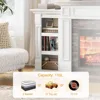 70" Electric Fireplace with Mantel, Fireplace TV Stand for TVs Up to 80 Inch, Modern Entertainment Center with Storage 4