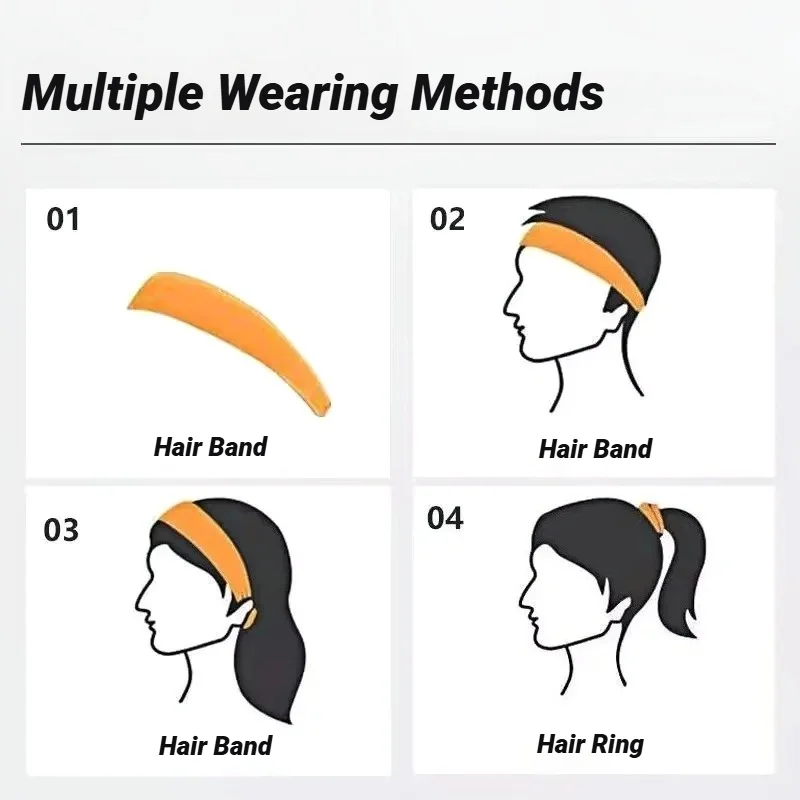 Sports Headband Elastic Sweatband Basketball Sports Headband Women Men Gym Fitness Sweat Hair Band Volleyball Tennis Running Yoga Non Slip