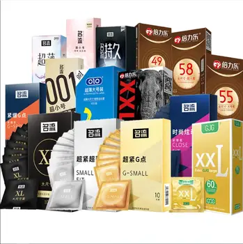 50pcs Condoms for Men Ultra Thin 45-60mm Natural Latex Lubricated Cock Condom Intimate Penis Cock Sleeve for Adults 18 Sex Toys 1