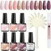 Mtssii 9pcs Green Nail Gel Polish Set With Nutrition Oil Uv Led Soak Off UV Semi Permanent For Diy Salon Manicures Varnish 3