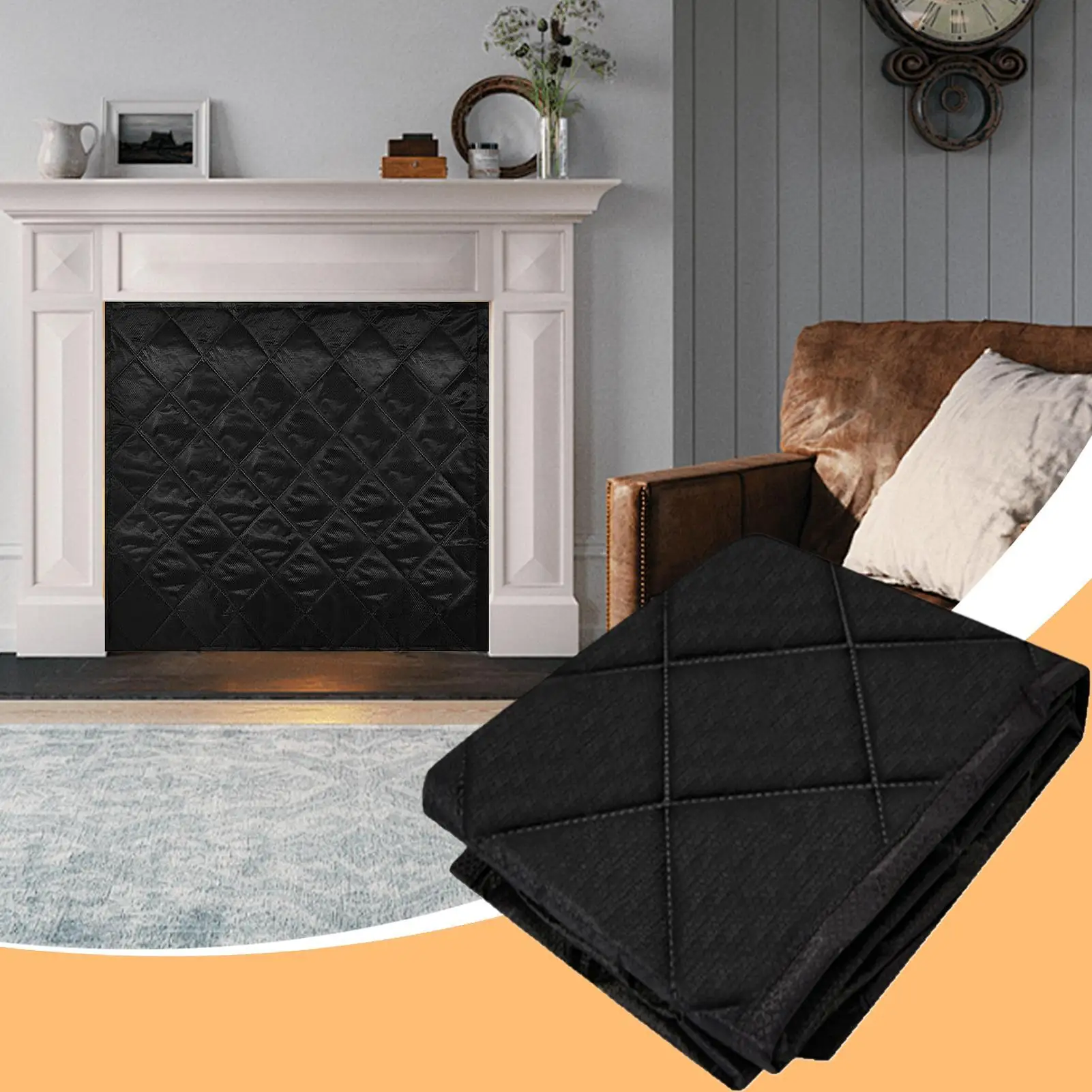Fire Place Cover For The Living Room Magnetic Heat Loss Prevention Blanket Heat Loss Blocking Blanket For Christmas Winter