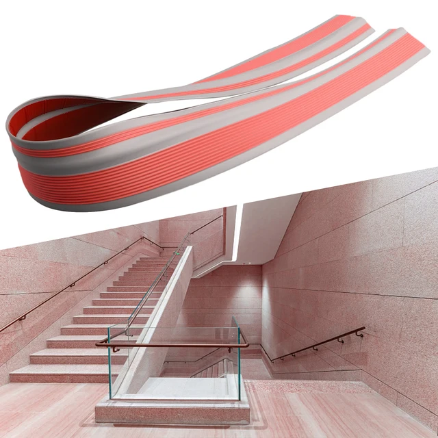 Striscia Antiscivolo Per Scale In PVC - 1 Metro, Grigio, Autoadesiva, Per Bordi E Gradini - Foto 11