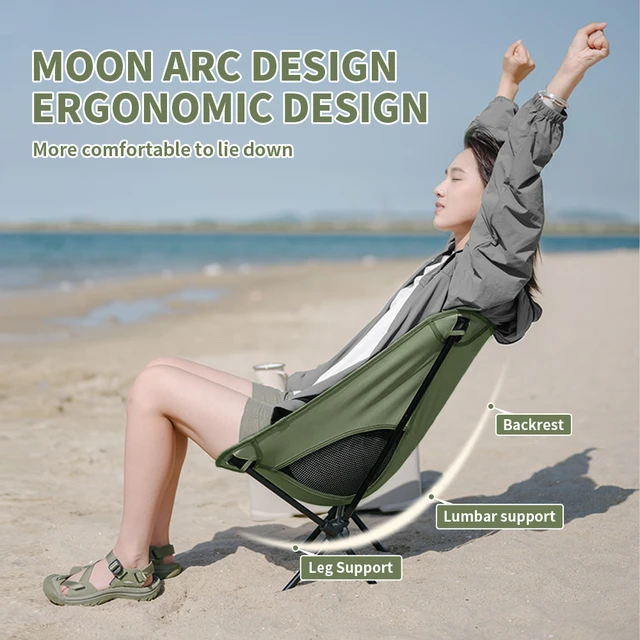 Naturehike Camping Chairs Outdoor Folding Moon Chair Portable Travel Picnic Chair Lightweight Relax Chair L01 Chair Hiking 2