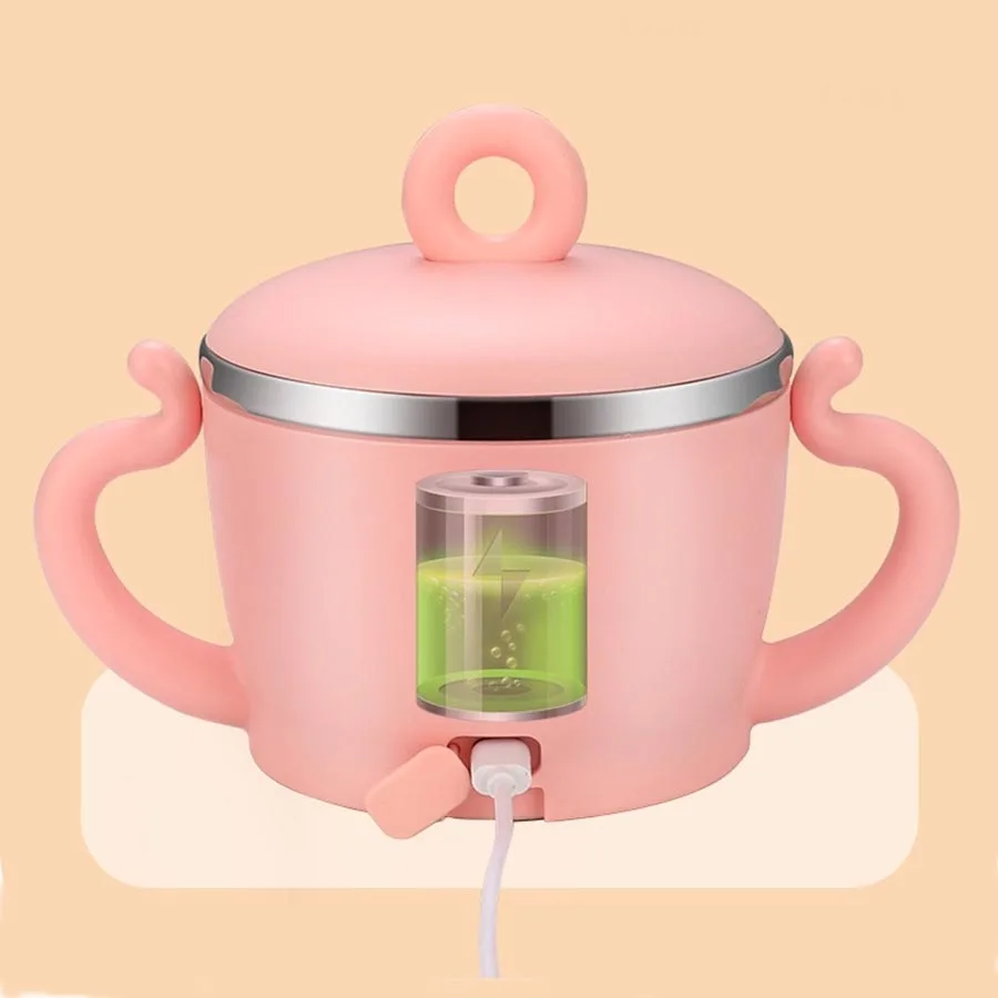 Intelligente Schüssel mit konstanter Temperatur für Babys, Heizung, rutschfestes Geschirr, sicheres PP-Material in Lebensmittelqualität, 400 ml_voghion.com
