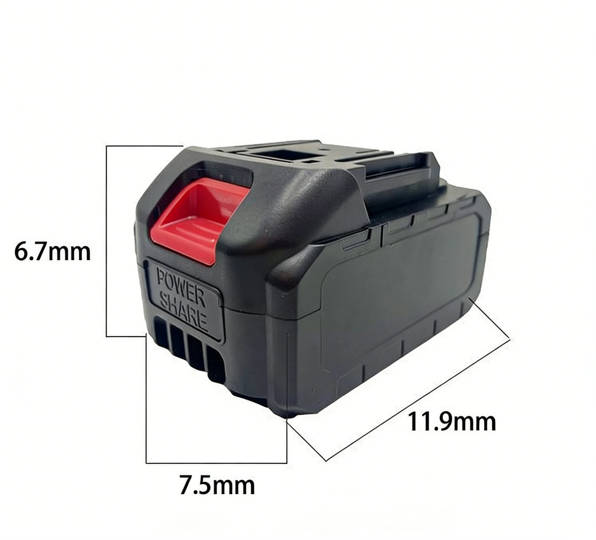 18V/21V Type-C 인터페이스 전동 공구 배터리 박스(Bms 보호 보드 포함), 21V 박스형 무선 그라인더, 절단 장비, 18650 배터리 홀더 및 리튬 이온 배터리