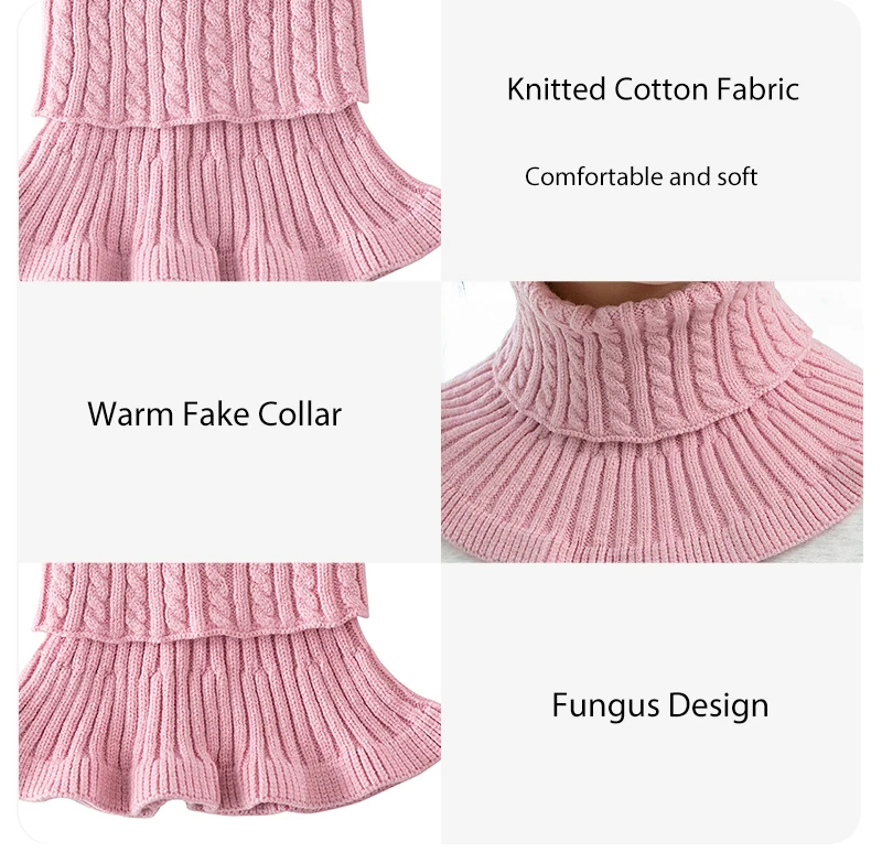 Winter abnehmbare Baumwolle Roll kragen für Frauen falscher Kragen Mode warme Abdeckung Kopf halsband Unisex – Detail 2