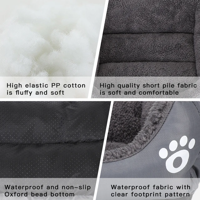 Dog Bed Winter Pet Beds Cat Sofa Accessories Small Big Cushion Dogs Pets Supplies Baskets Large Basket Mat Bedding Kennel Fluffy 5