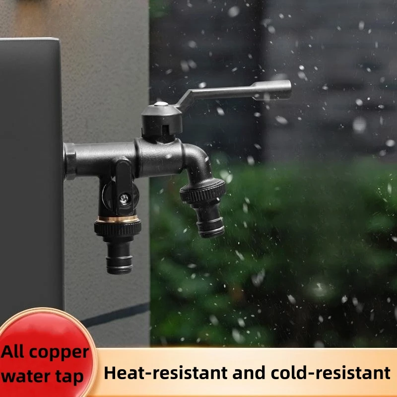 Outdoor Garden Bibcocks 1/2 Inch Dual Outlet Anti-Freeze