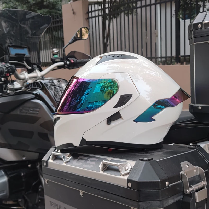 Casque de Moto rcycle à rabat, à Double objectif, complet, de haute qualité, approuvé par le DOT