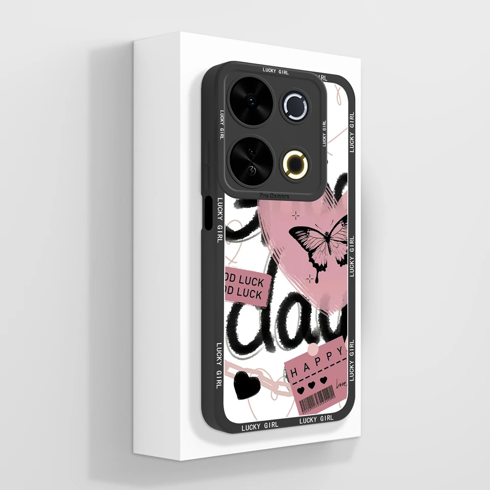 Pretty Flower Cute Girl Silicone Protective Case - Soft, High-Quality Bumper, Anti-Fall Design
