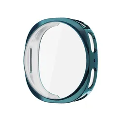 Soft TPU All-Around Protective Case with Screen Protector for Smartwatch - 44mm/40mm Accessories (Official green)