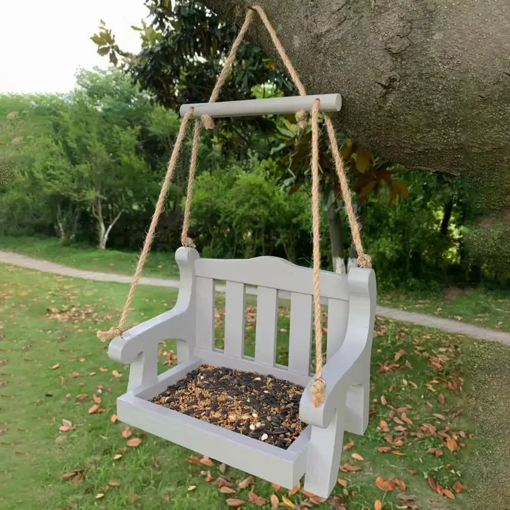 Fruit Feeder Useful Hanging Bird Swing Chair Feeder Convenient Bird Food Holder Hummingbird Outdoor