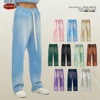 ZODF Retro Winter Washed 360sm Fleece Sweatpants For Men Unisex Casual Loose Gradient Distressed Straight Pants HY0642 1