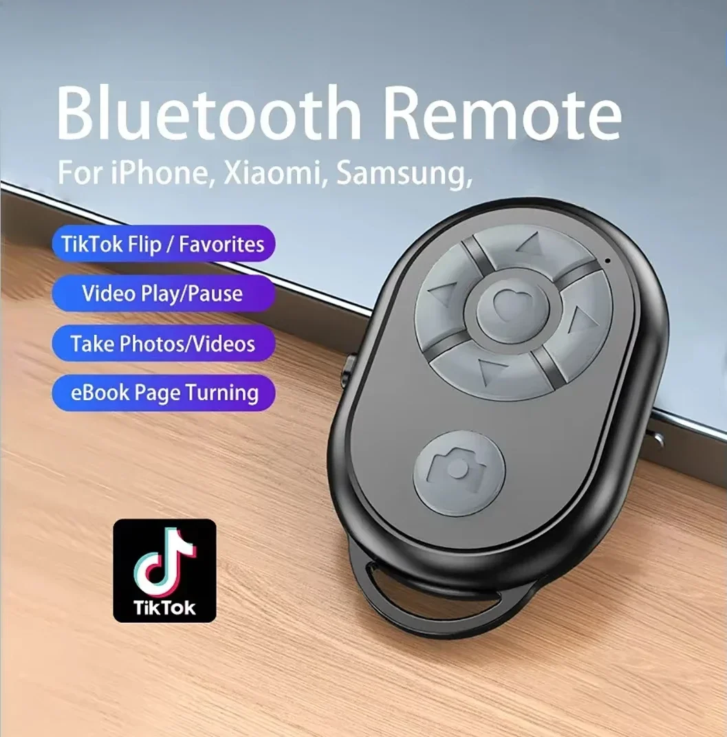 Multifunction Button Bluetooth Remote Wireless Universal Remote Control Take Photo Reading Controller suitable for iPhone Xiaomi