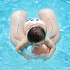 Baby Swimming Float With Canopy Splash Play Inflatable Baby Pool Float Ring Swan Toys Swim Trainer for Girls 2
