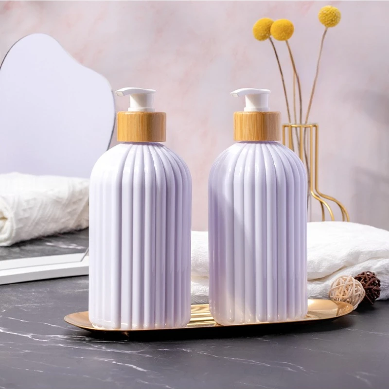 500ml Soap Dispenser Bamboo Pump Refillable Bottle Shampoo Conditioner Lotion Body Wash Empty Container for Bathroom, soap dispenser,soap pump,shower dispenser,wall mounted dispenser