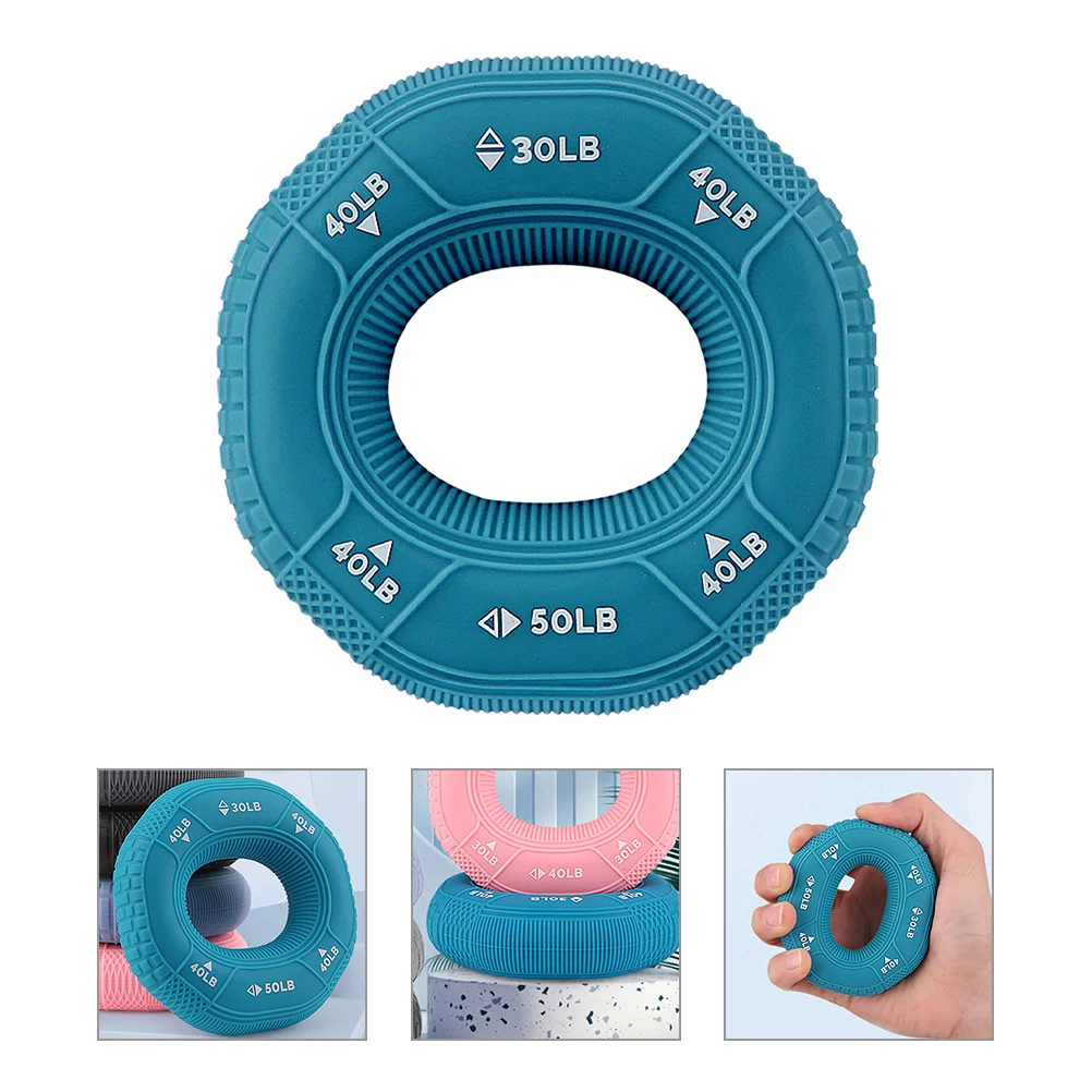 

Hand Strengthener Grip Ring Forearm Trainer Gripper Donut Finger Training Exerciser Silicone Squeezer