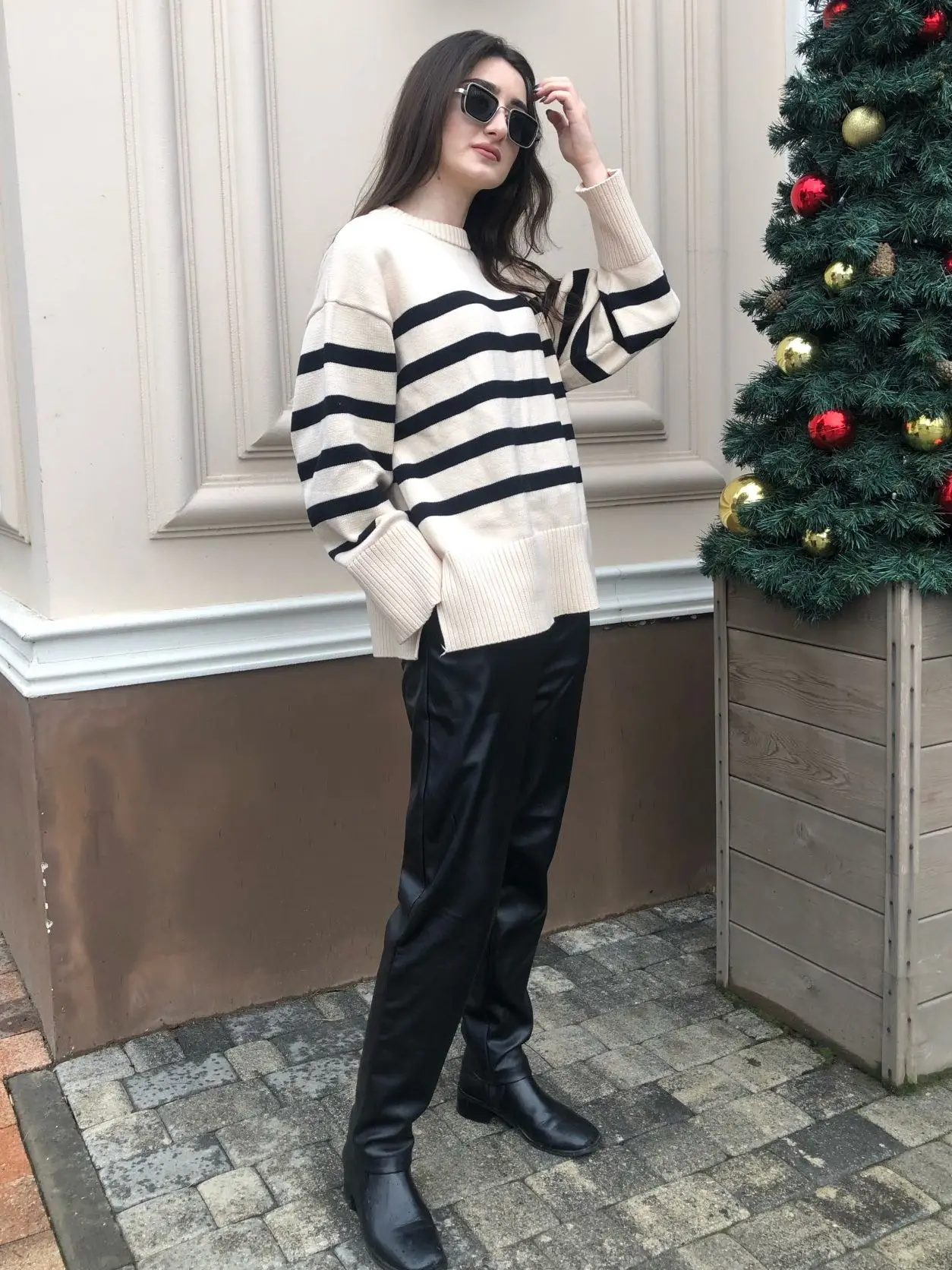 

2022 Woman Basic Sweater Classic Striped Knitted Pullover Jumper Female Elegant Casual Loose Pullover Tops Women Winter Clothing