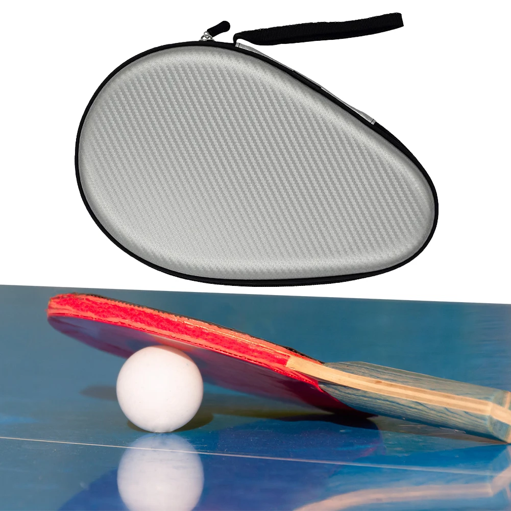 Housse De Protection Pour Raquette De Ping-pong - Sac EVA Rigide, Grande Capacité, Dragonne, Résistant à La Poussière