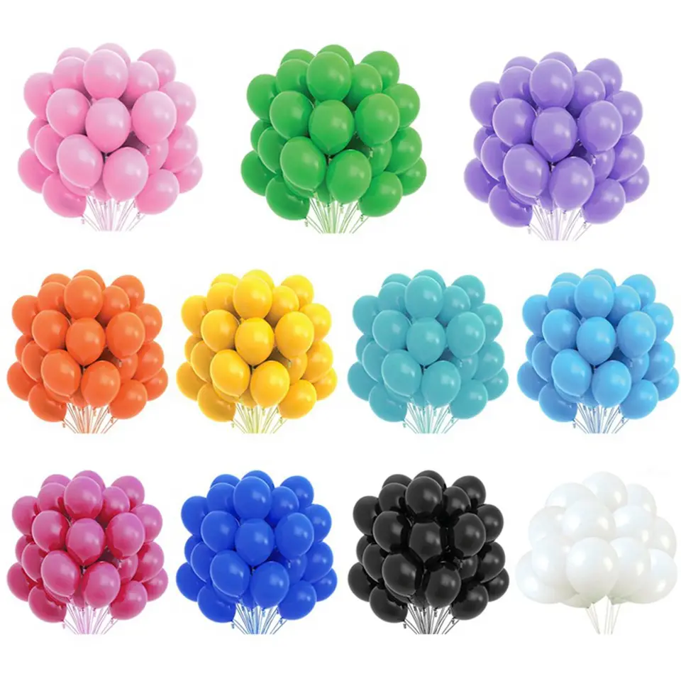 Lot De 100 Ballons Argentés Métallisés De 12,7 Cm - Argenté