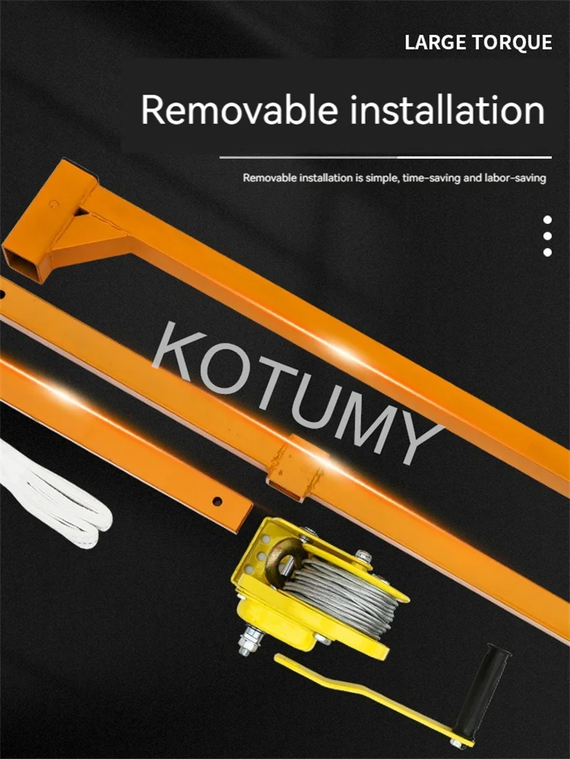 Small Crane Lifting Bracket Portable Lifting Machine Manual Winch Assembly Tool Air Conditioning Tool