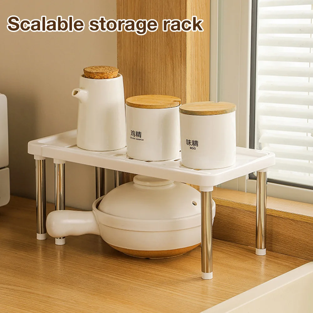 Kitchen Cabinet Organizer Adjustable Layered Storage Shelf Spice Rack Dish Bowl Shelf for Kitchen Cupboard Pantry Sink Organizer 6