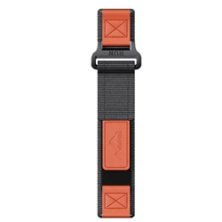 Universal Easy Fit Wristband Strap - 20mm (Black Orange)