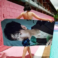 Korea Cha Eun Woo Towel Microfiber Beach Towel Absorbent Quick dry Soft Yoga Swimming Resort Mountain Climbing Towel 1
