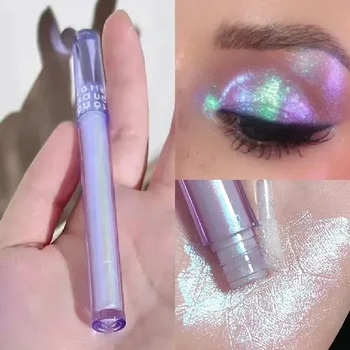 글리터 카멜레온 아이 메이크업 멀티크롬 쉬머 아이섀도우 듀오크롬 스틱 샤인 크롬 하이라이터 펜, 파티 야광 화장품